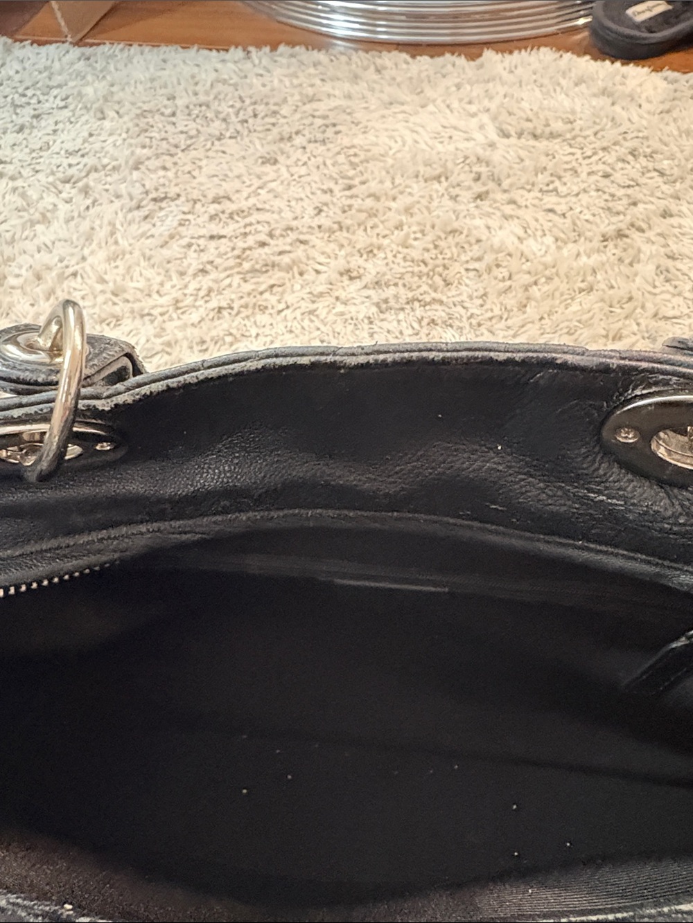 Black Quilted Leather Satchel Handbag - Designer Style - Picture 10 of 13